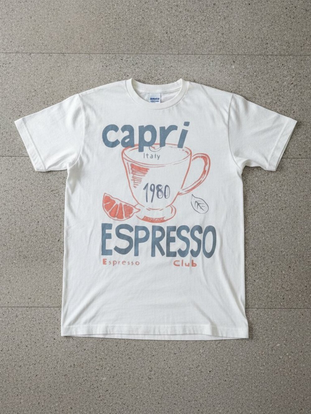 Capri Italy Espresso Club 1980 Retro Italian Cafe Graphic T-Shirt